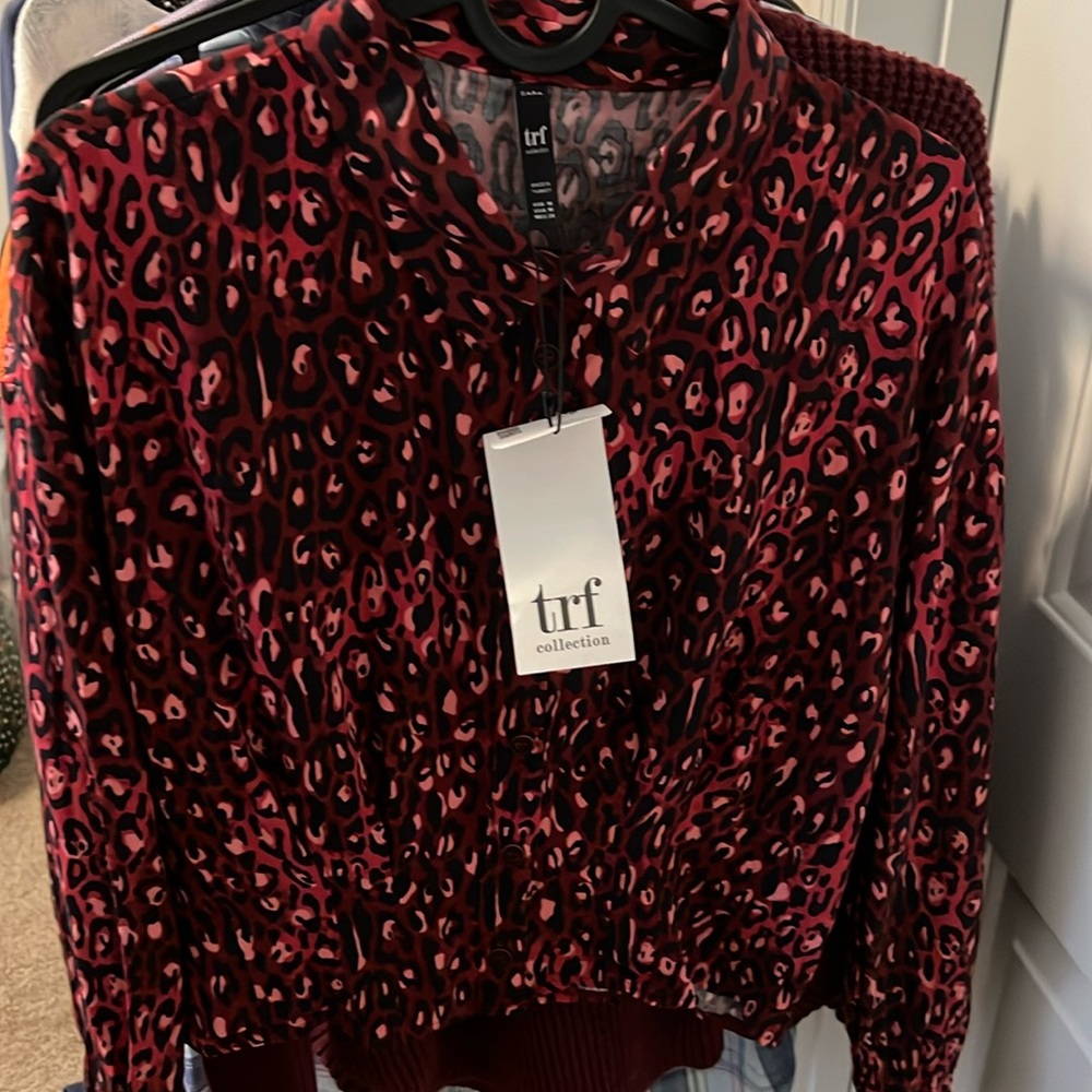Zara TRF Collection - Animal Print Blouse NWT